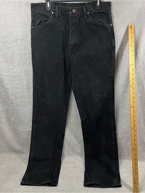 Vintage Wrangler Jeans Men's 33x36 Black Denim 639WBK Cowboy Cut Made In Mexico.